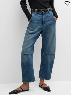 Nili Lotan Emerson wide leg relaxed fit jeans